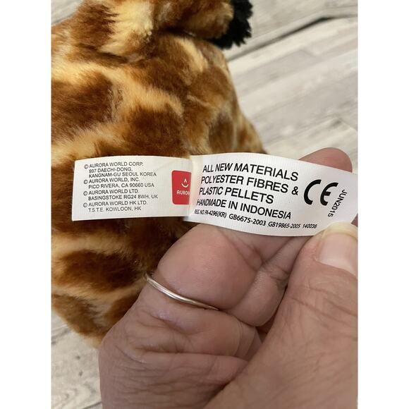 Aurora Destination Nation Giraffe Plush 9" Stuffed Toy Realistic Soft Animal - Picture 6 of 9